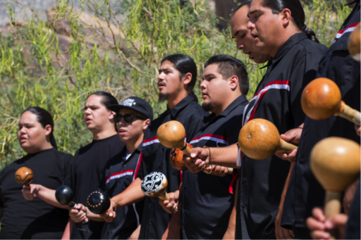 Agua Caliente bird singers. Photo Courtesy Agua Caliente Band of Cahuilla Indians/Jaime Kowal