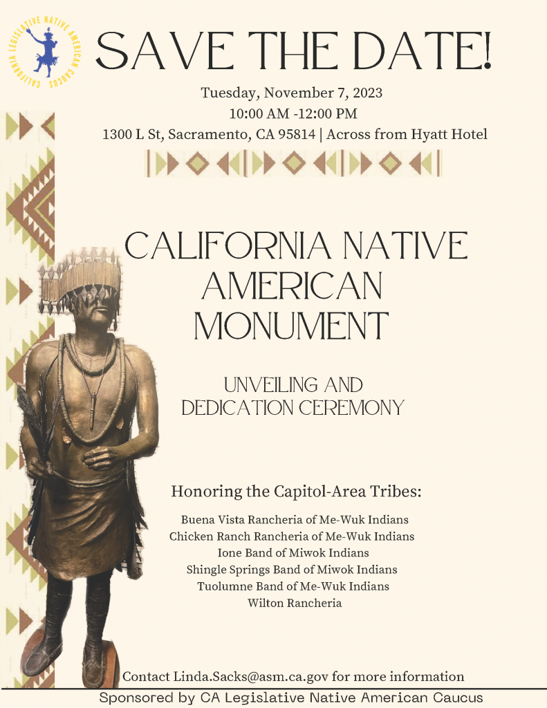 Save The Date: California Native American Monument Unveiling And ...